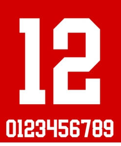 College Number Font 12 – Just Add 10