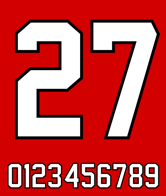 jersey number font