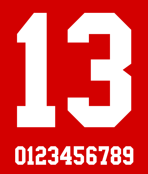 Sport Jersey Number Font – Just Add 10